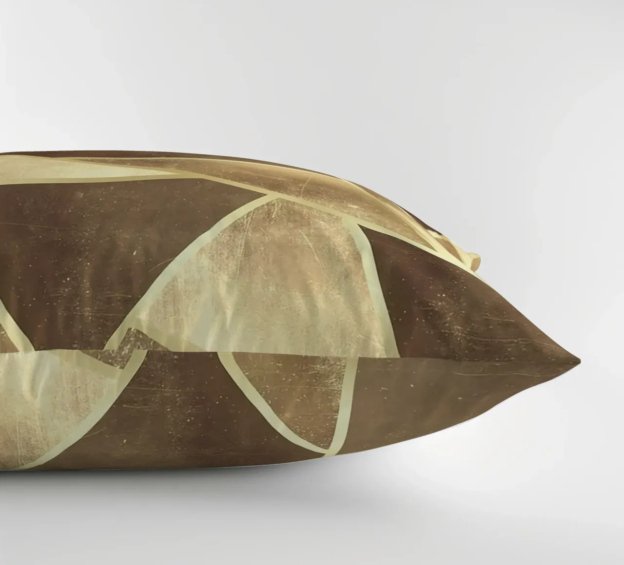 geometric shapes triangles abstract design metallic texture decorative cushion by Patrick M Gerber