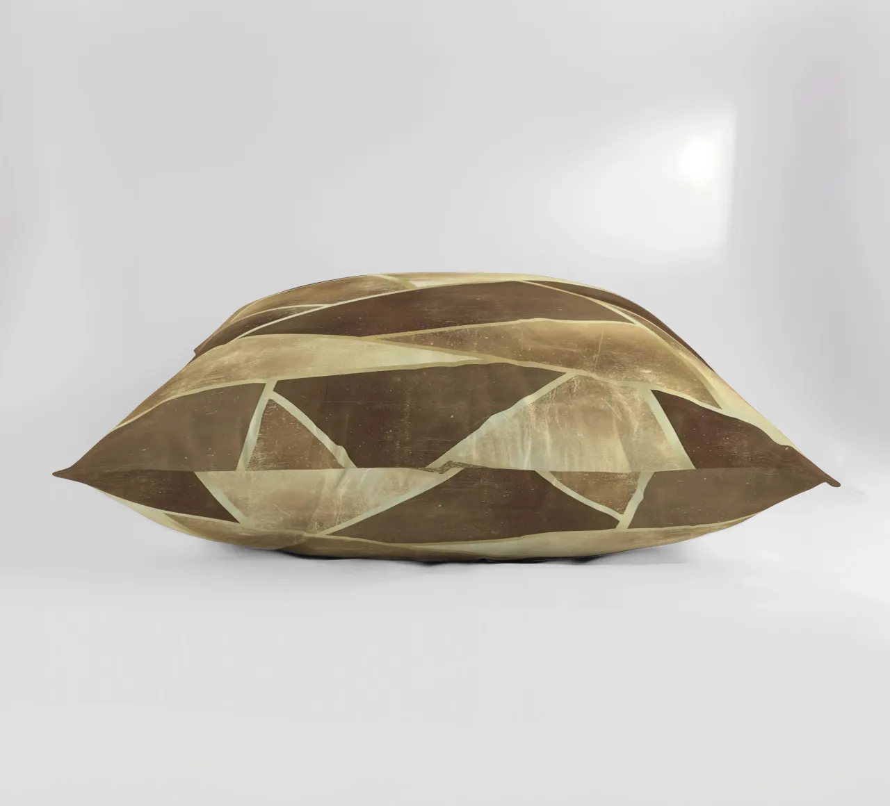 geometric shapes triangles abstract design metallic texture decorative cushion by Patrick M Gerber