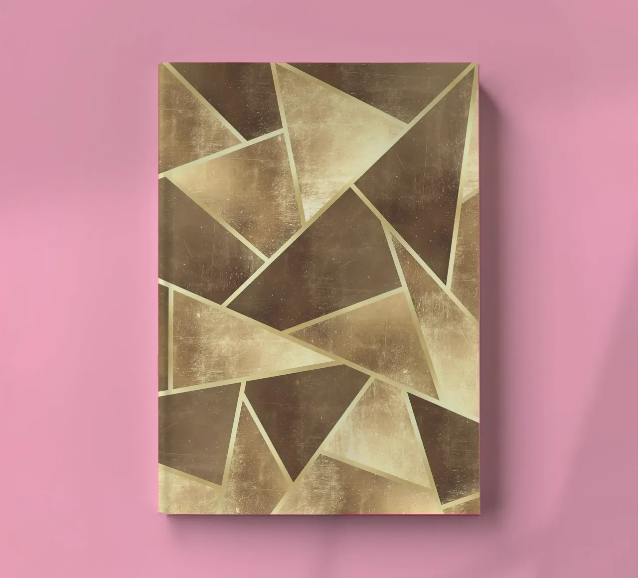 geometric shapes triangles abstract design metallic texture notebook by Patrick M Gerber
