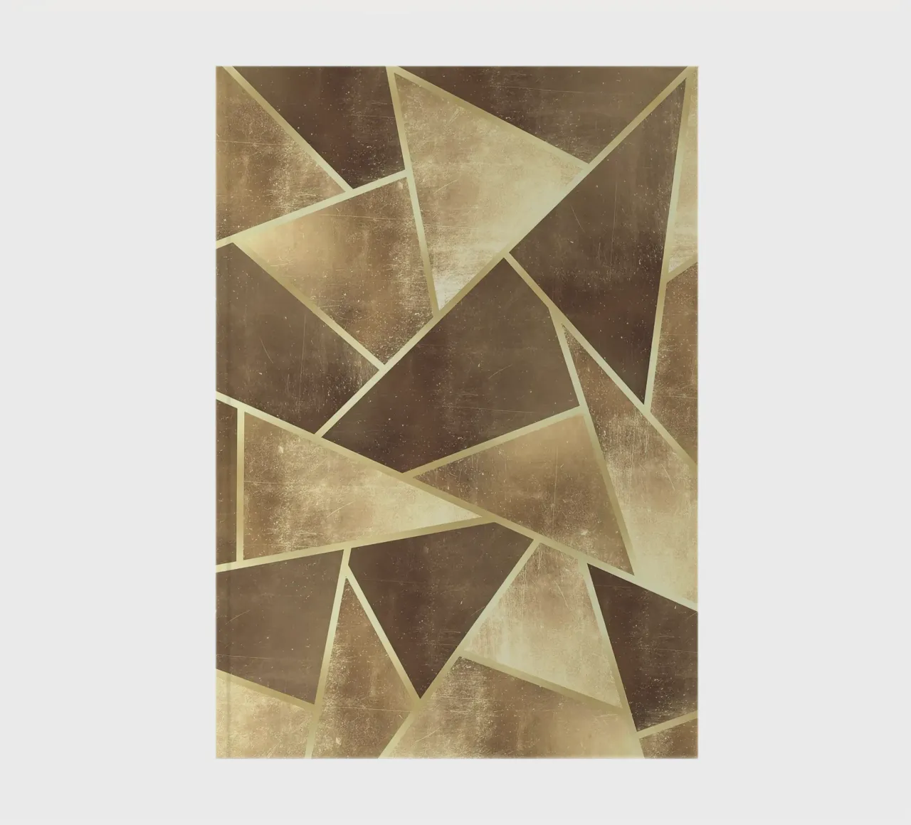 geometric shapes triangles abstract design metallic texture notebook by Patrick M Gerber