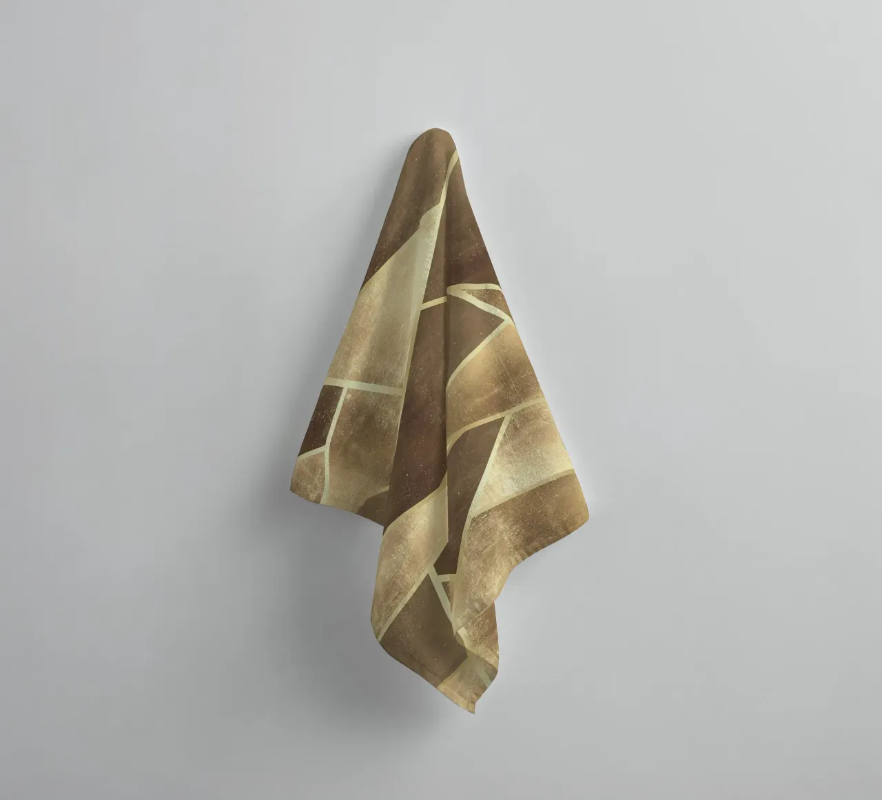 geometric shapes triangles abstract design metallic texture towel by Patrick M Gerber