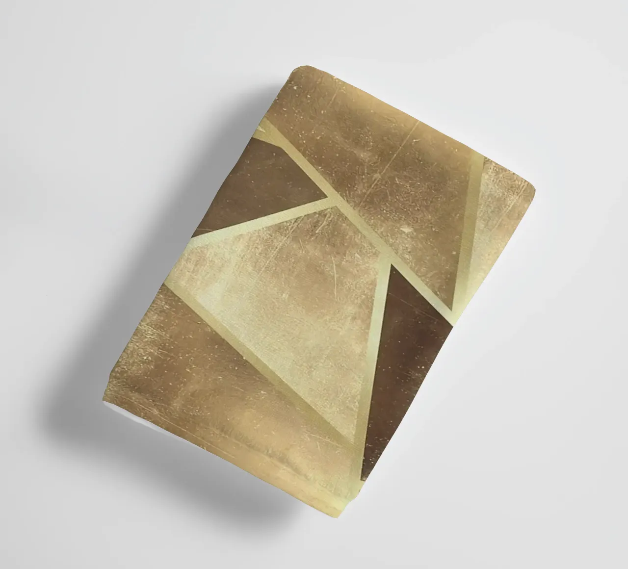 geometric shapes triangles abstract design metallic texture towel by Patrick M Gerber