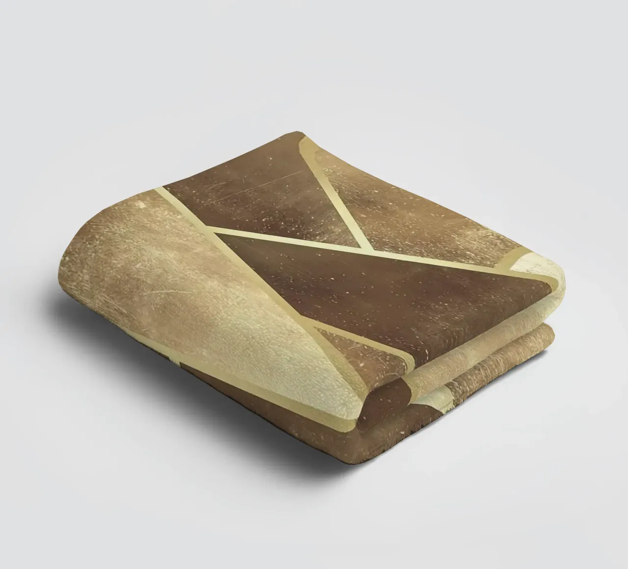 geometric shapes triangles abstract design metallic texture towel by Patrick M Gerber