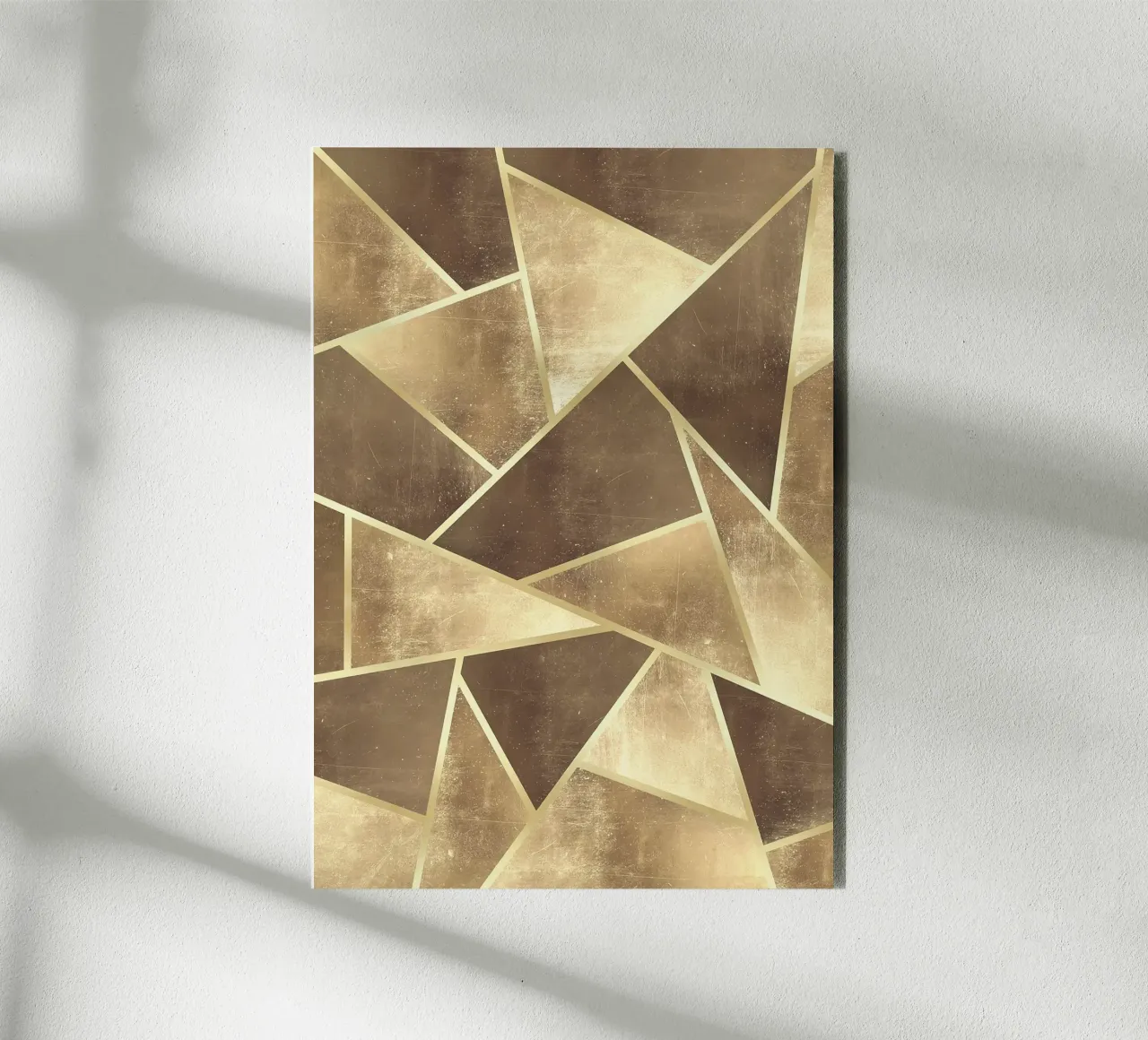 geometric shapes triangles abstract design metallic texture alu-dibond by Patrick M Gerber