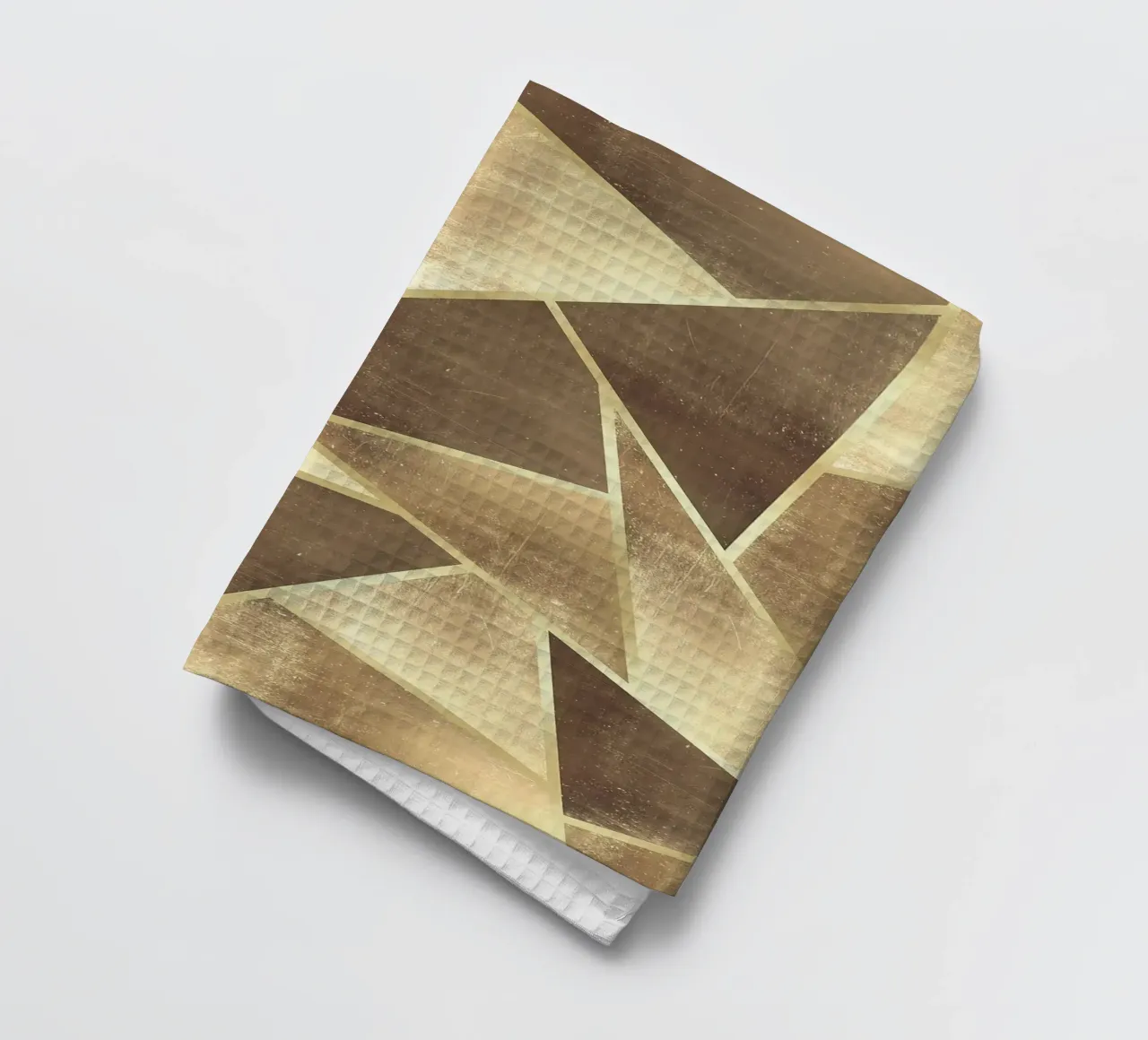 geometric shapes triangles abstract design metallic texture tea towel by Patrick M Gerber