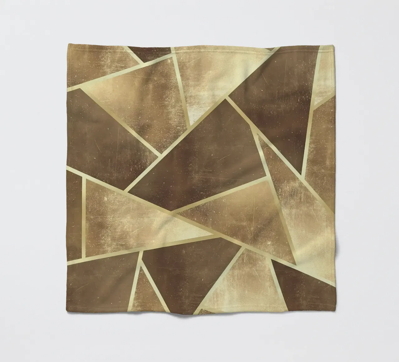 geometric shapes triangles abstract design metallic texture fleece blanket by Patrick M Gerber