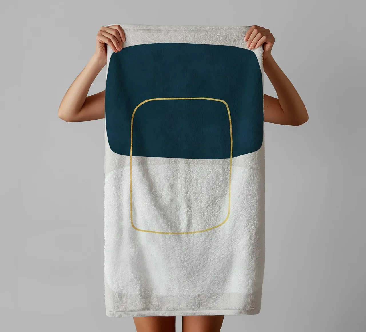 abstract geometric shapes rounded rectangles towel by Patrick M Gerber