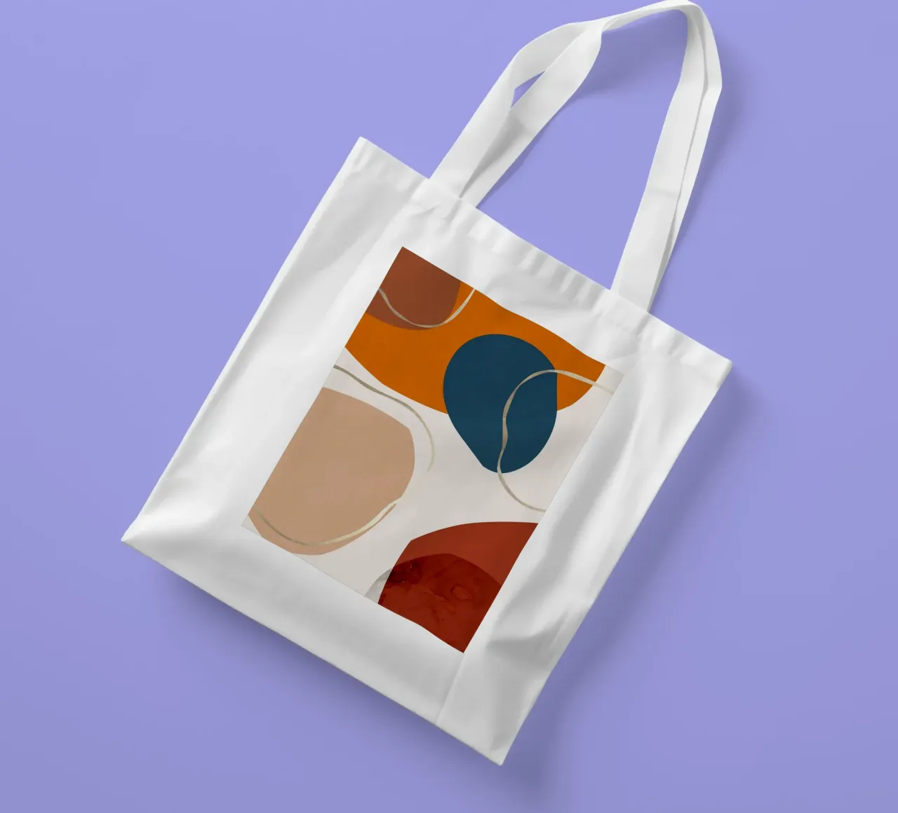 forme geometriche forme astratte cerchi curve borsa in juta da Patrick M Gerber