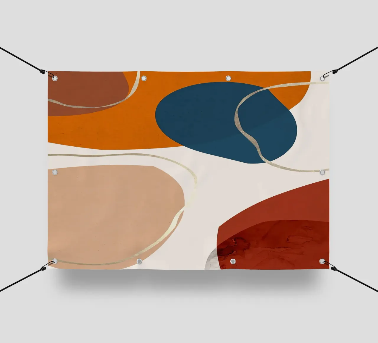 forme geometriche forme astratte cerchi curve telo in pvc da Patrick M Gerber