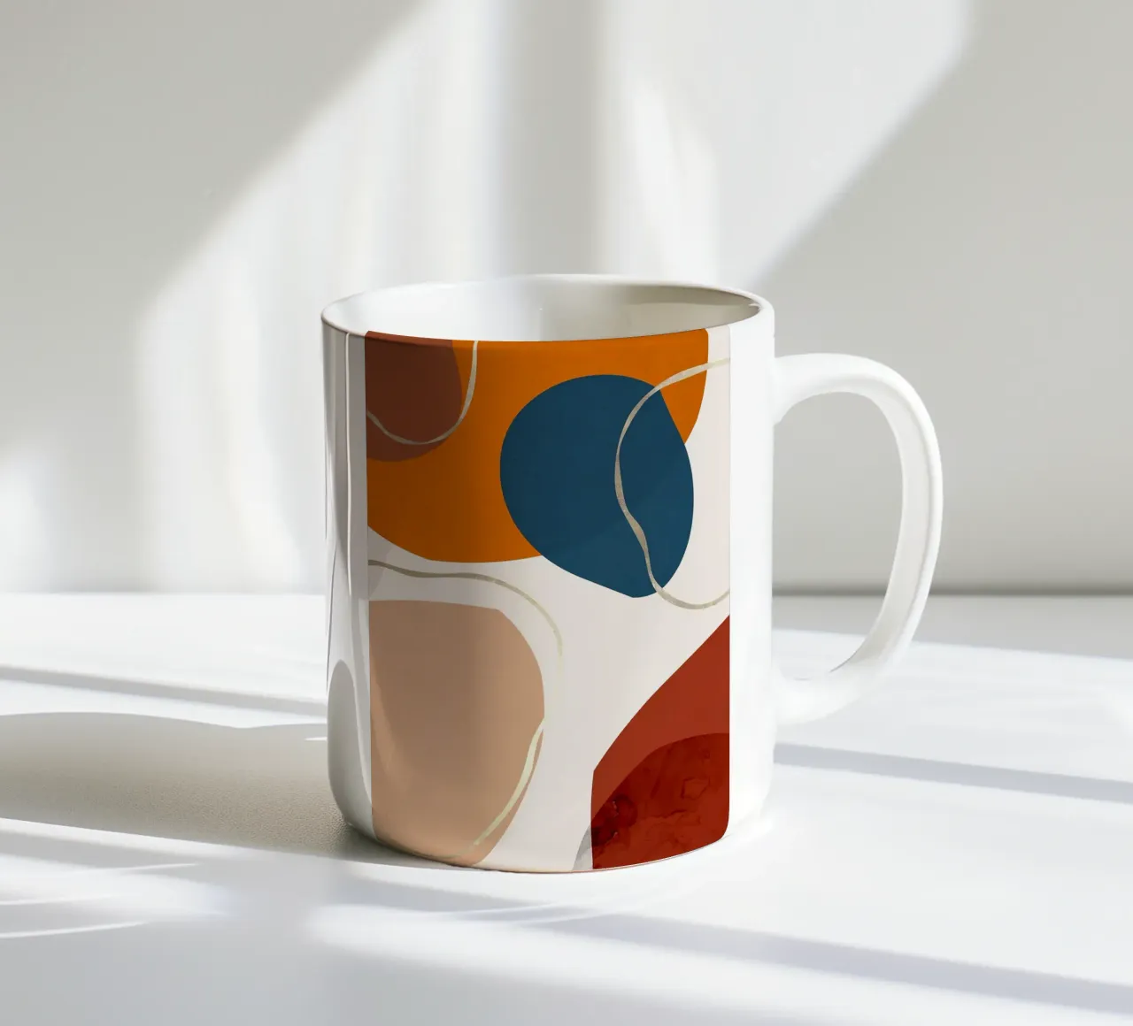 forme geometriche forme astratte cerchi curve tazza in ceramica da Patrick M Gerber