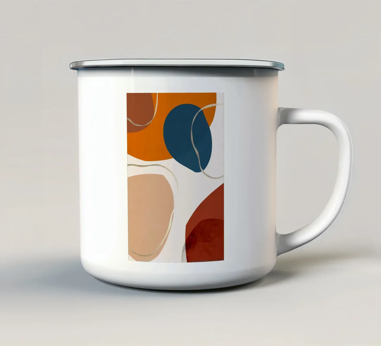 forme geometriche forme astratte cerchi curve tazza in smalto da Patrick M Gerber