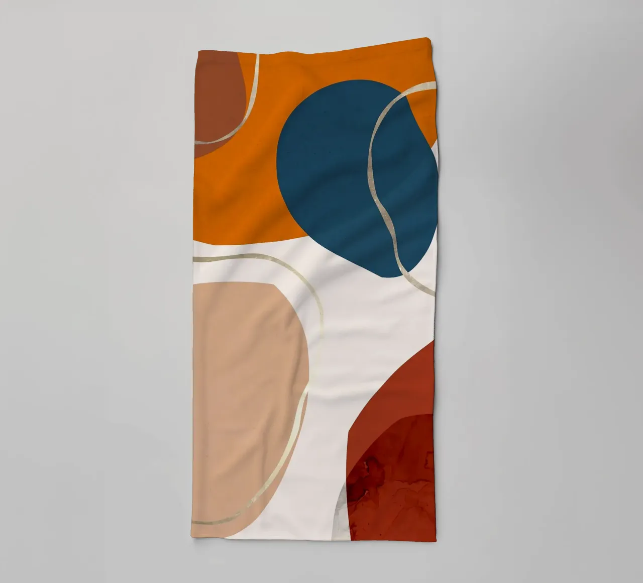geometric shapes abstract forms circles curves towel by Patrick M Gerber