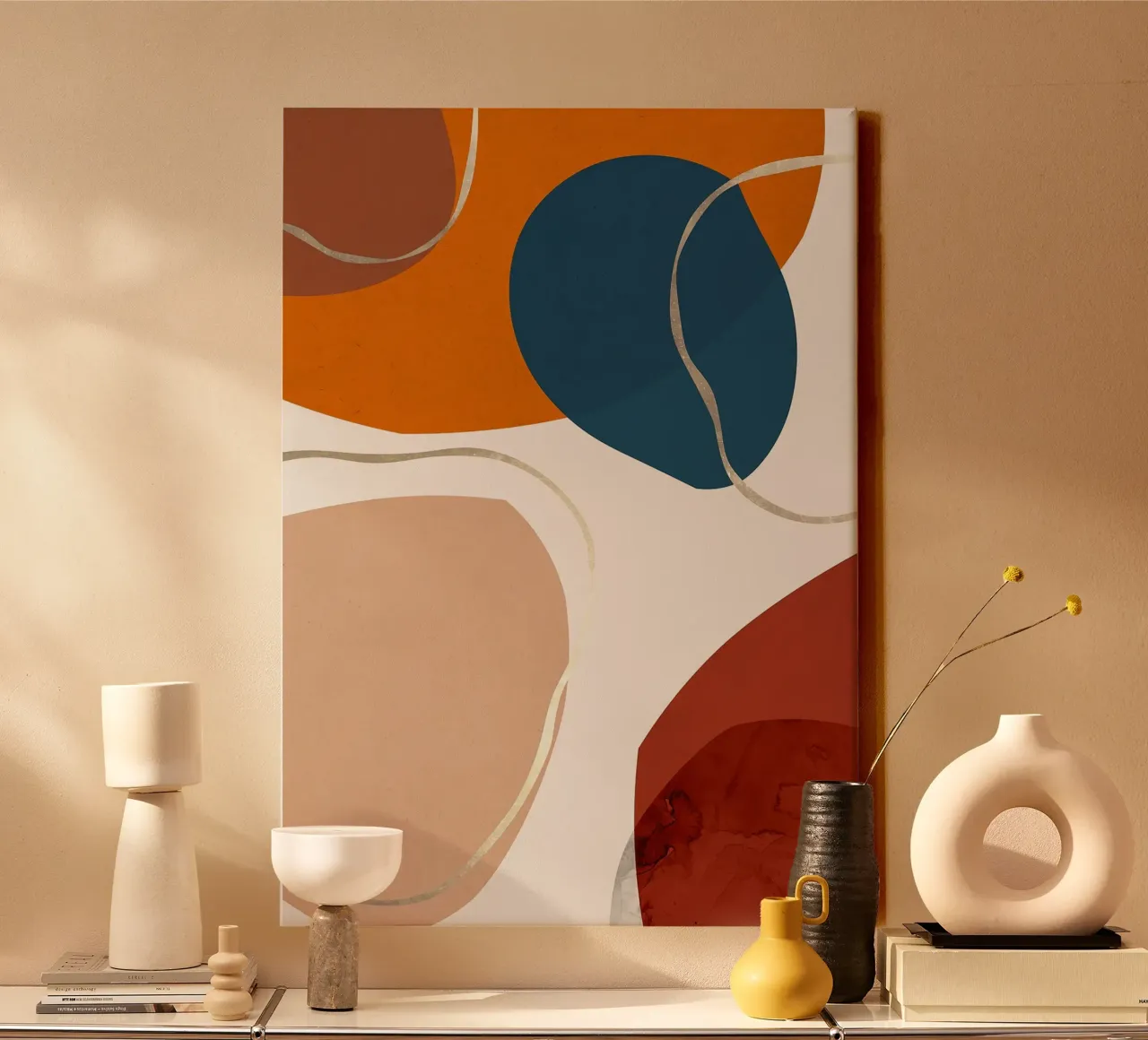 geometrische Formen abstrakte Formen Kreise Kurven Leinwand von Patrick M Gerber