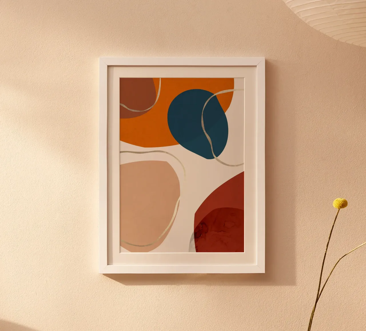 forme geometriche forme astratte cerchi curve poster con telaio in legno da Patrick M Gerber