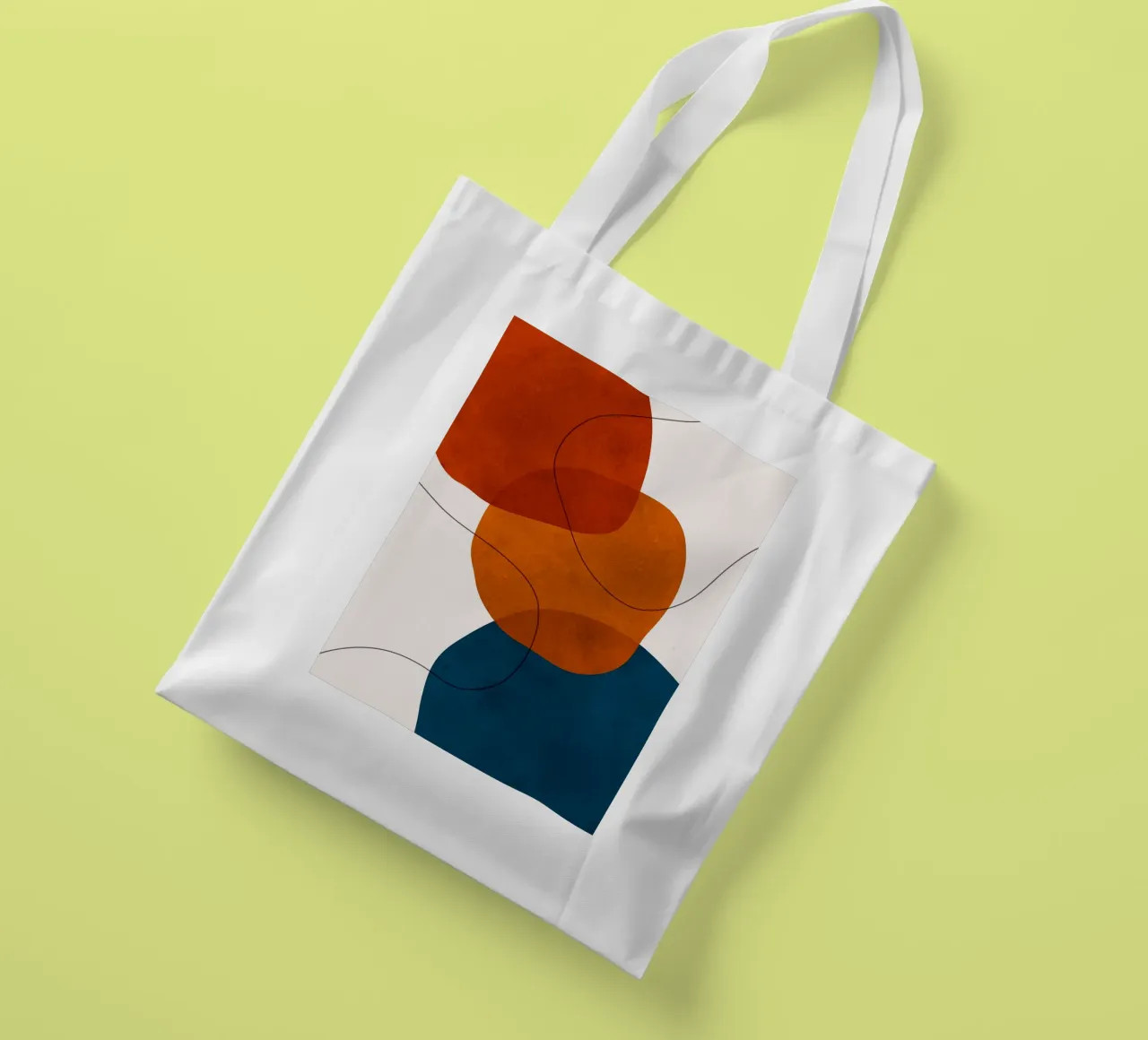 Abstrakte Formen Überlappende Formen Einfache Formen Jutebeutel von Patrick M Gerber