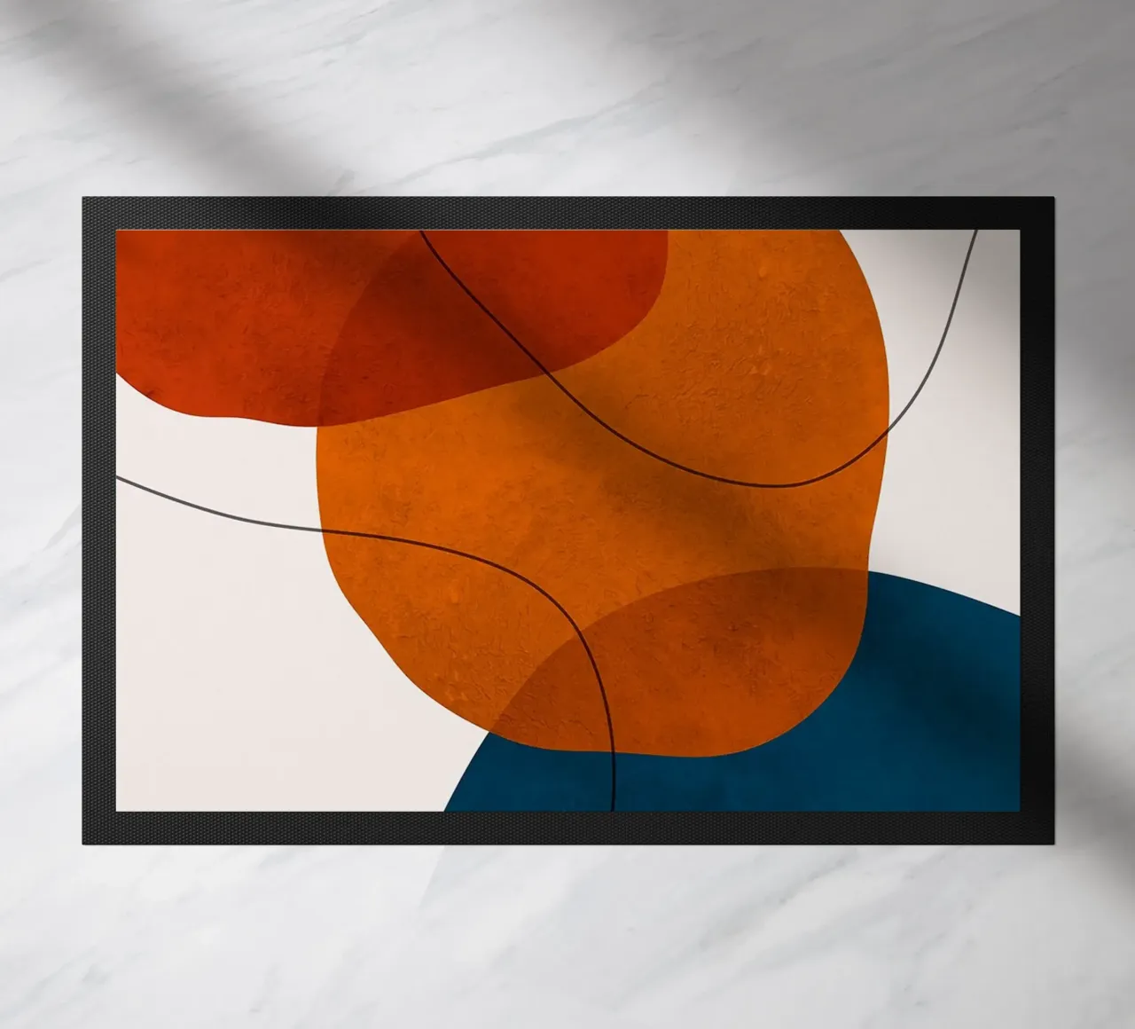 abstract shapes overlapping shapes simple forms doormat by Patrick M Gerber