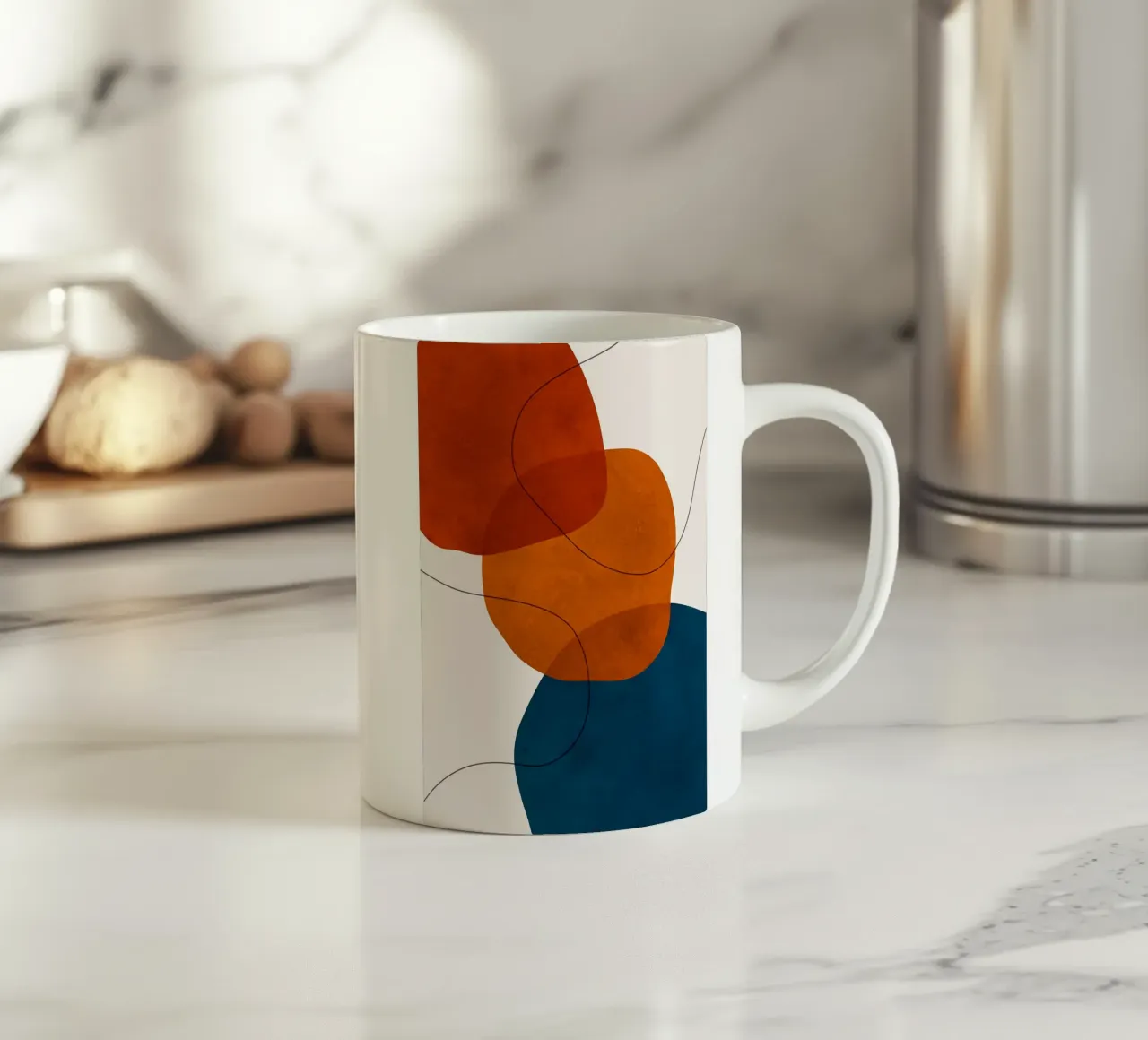 forme astratte forme sovrapposte forme semplici tazza in ceramica da Patrick M Gerber