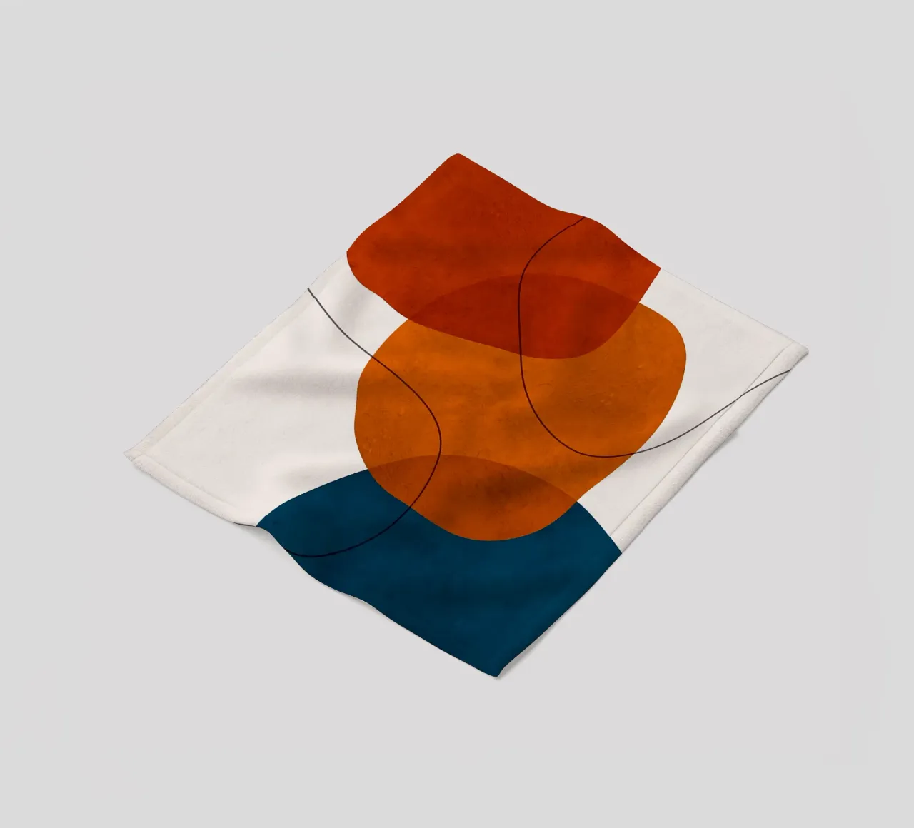 Abstrakte Formen Überlappende Formen Einfache Formen Fleecedecke von Patrick M Gerber