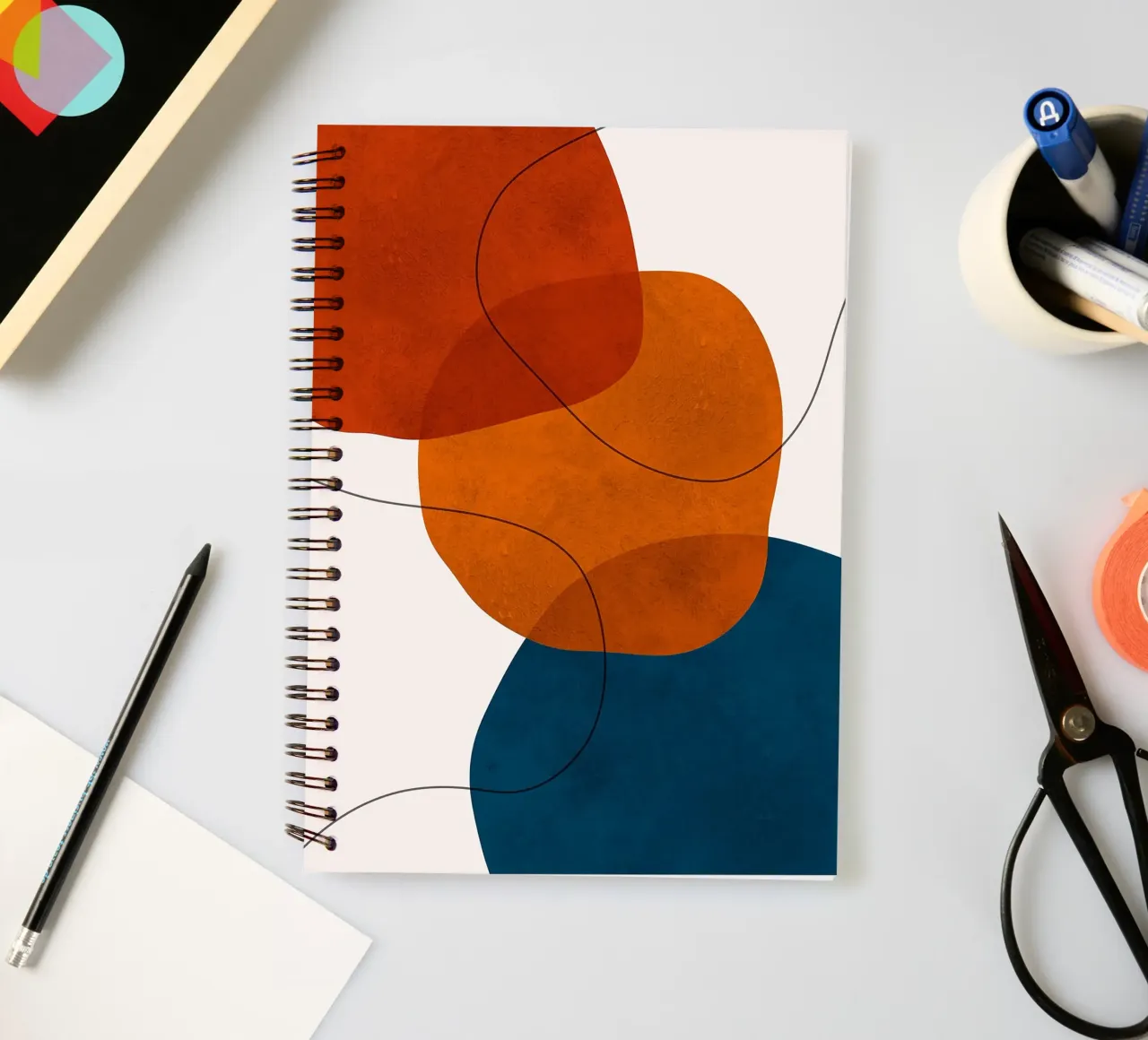 abstract shapes overlapping shapes simple forms spiral notebook by Patrick M Gerber