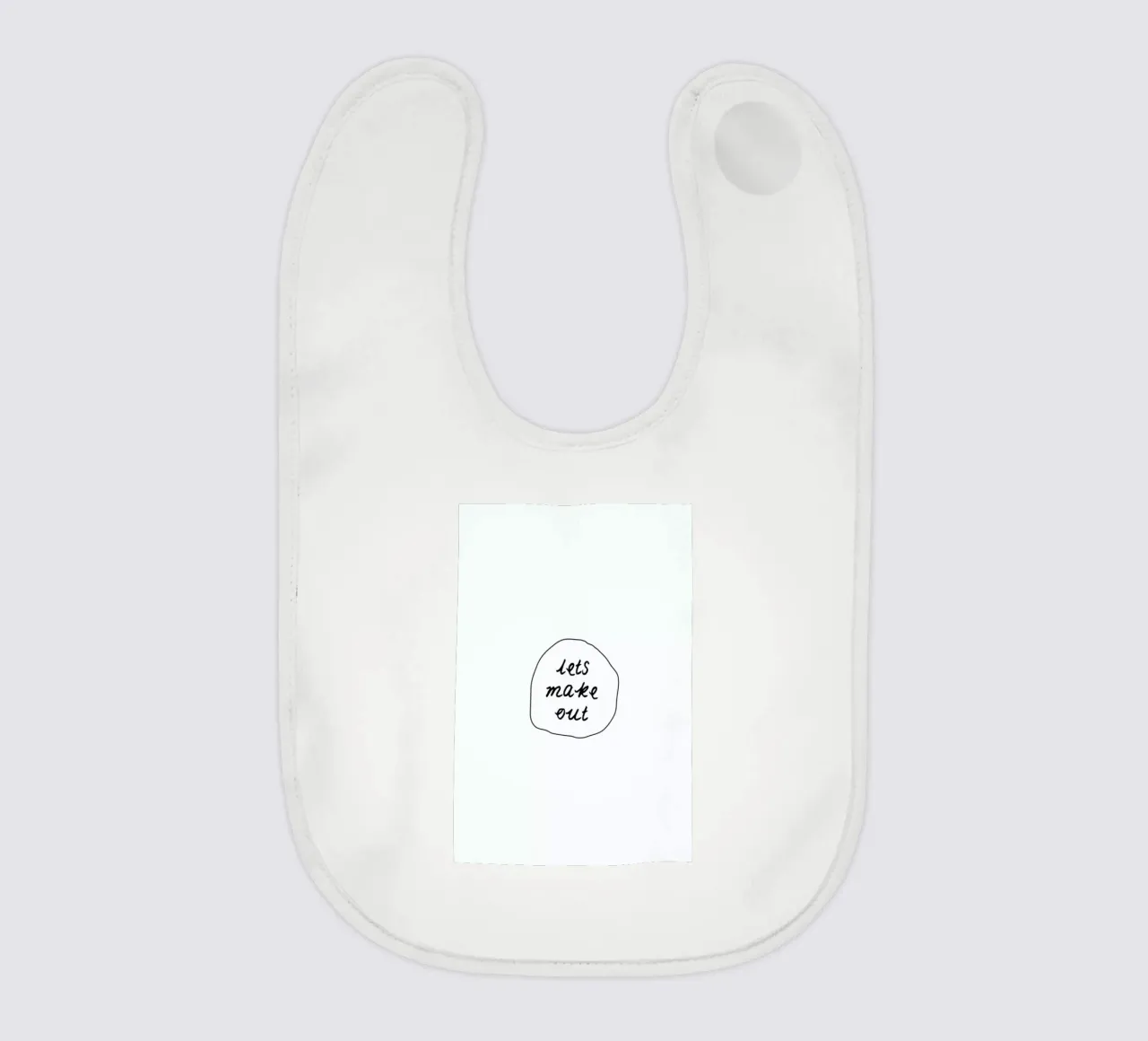 Make out baby bib by Magdalena Lindstedt