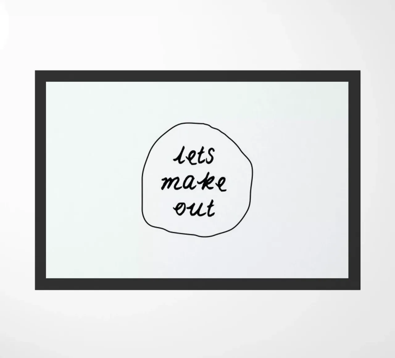 Make out doormat by Magdalena Lindstedt