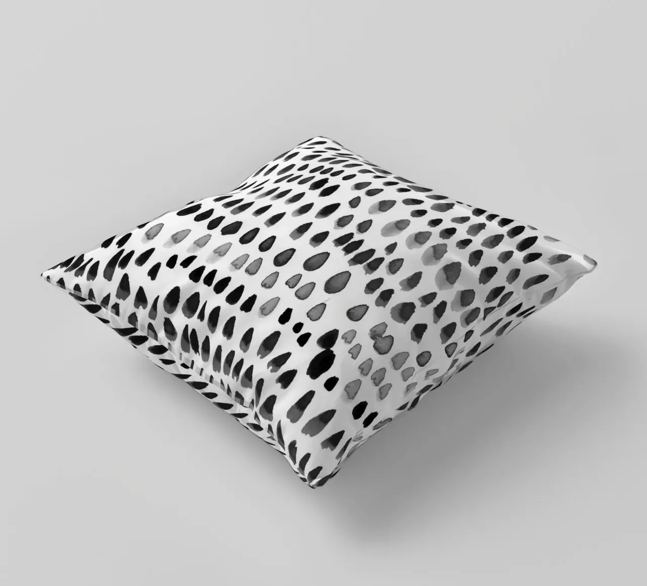painted dots black cuscino da IRIS LEHNHARDT FINE ART