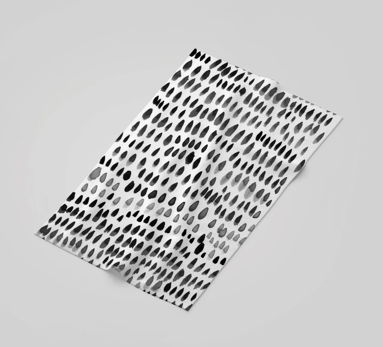 painted dots black telo mare da IRIS LEHNHARDT FINE ART