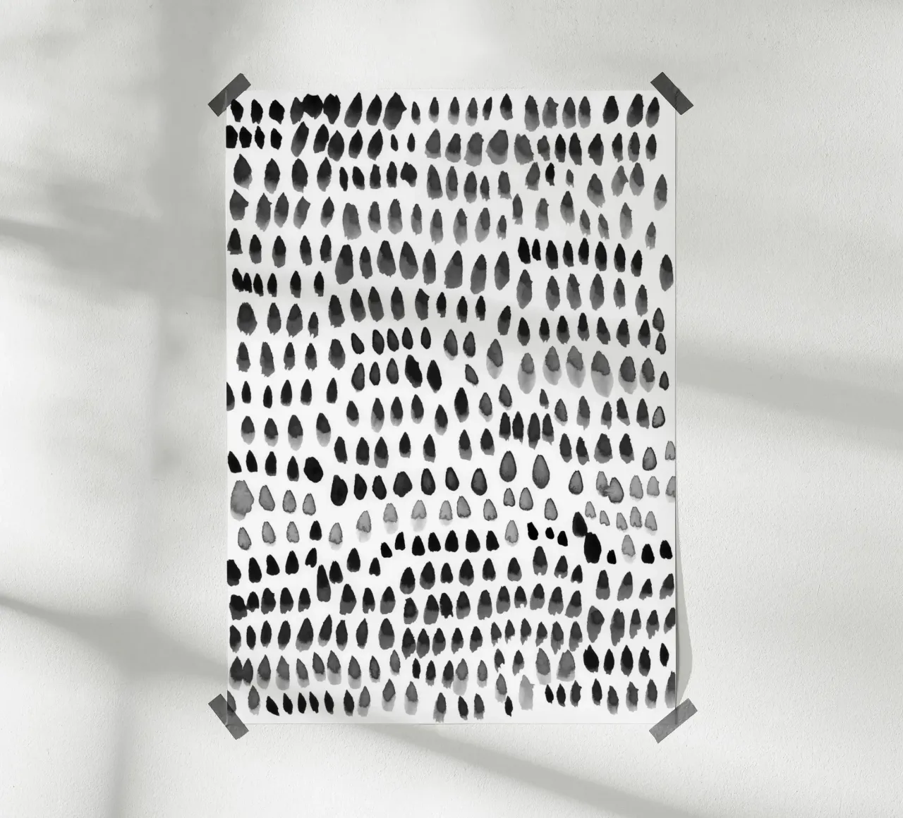 painted dots black carta hahnemühle da IRIS LEHNHARDT FINE ART