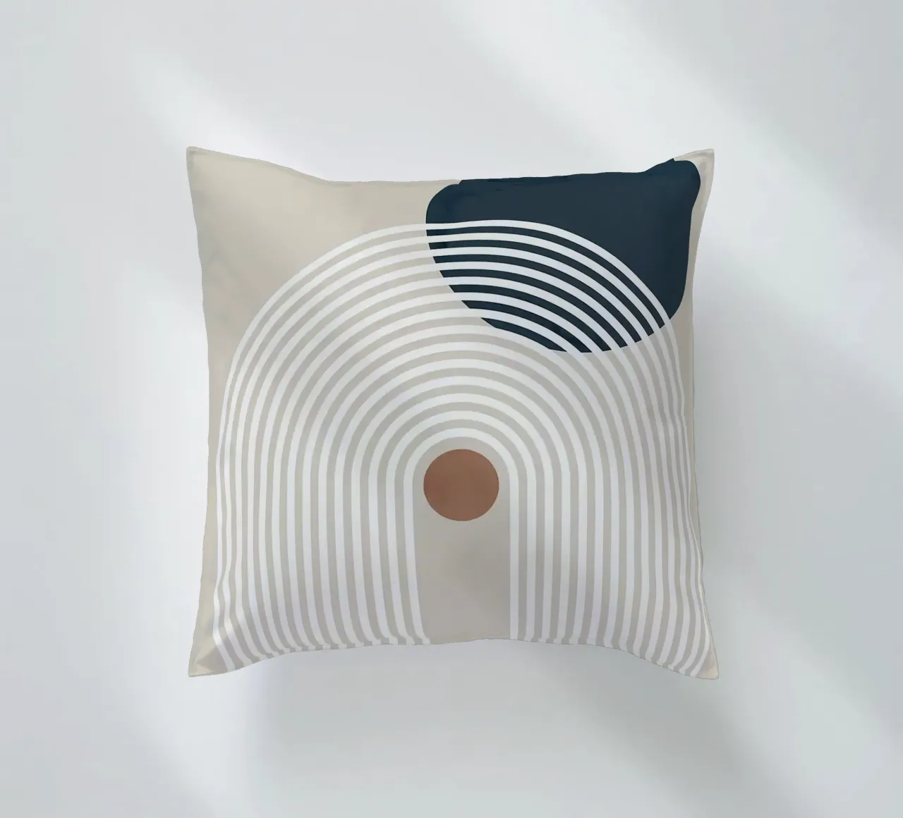 linee curve arco semicerchio cerchio scuro linee concentriche cuscino da Patrick M Gerber