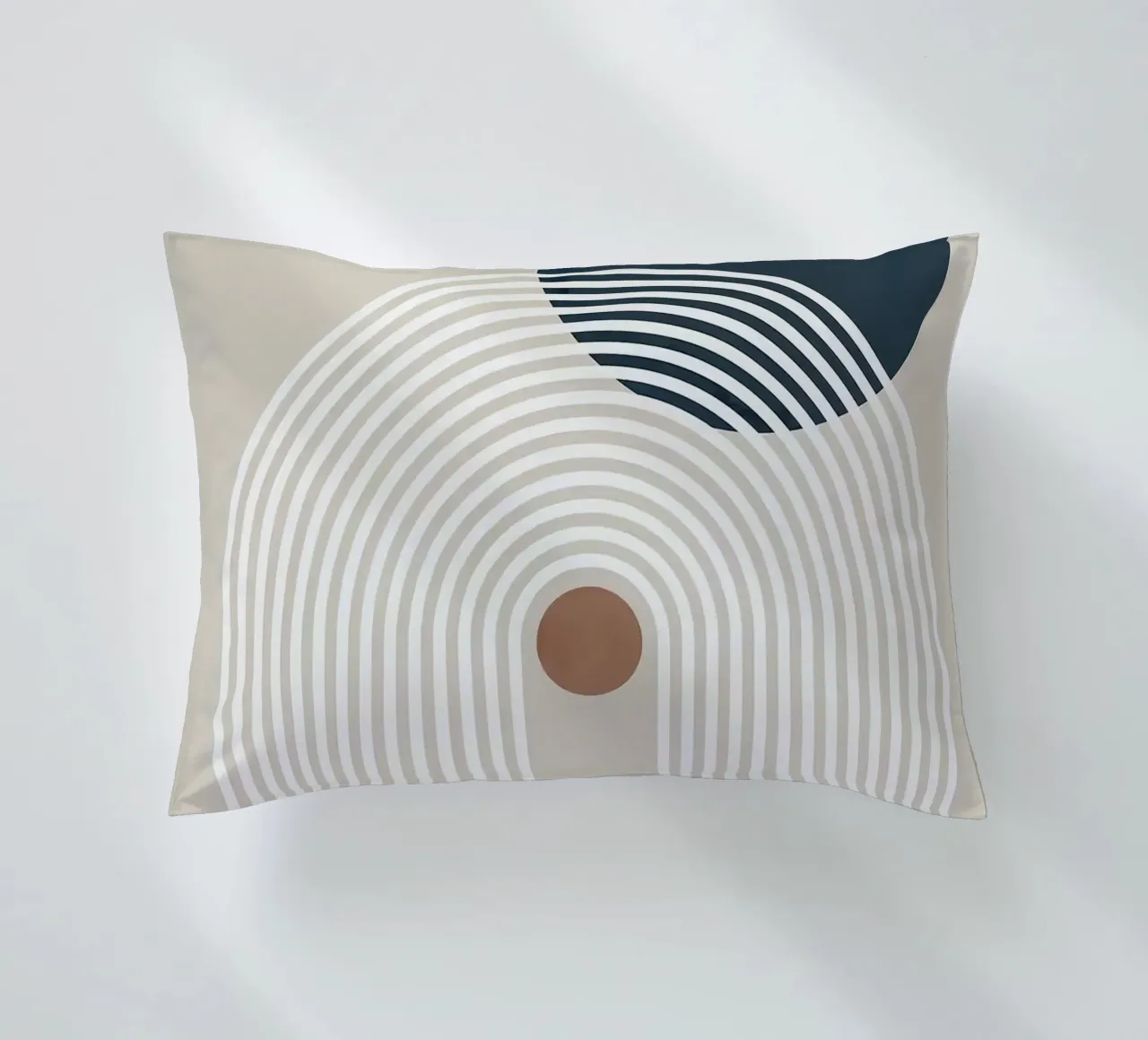 linee curve arco semicerchio cerchio scuro linee concentriche cuscino da Patrick M Gerber