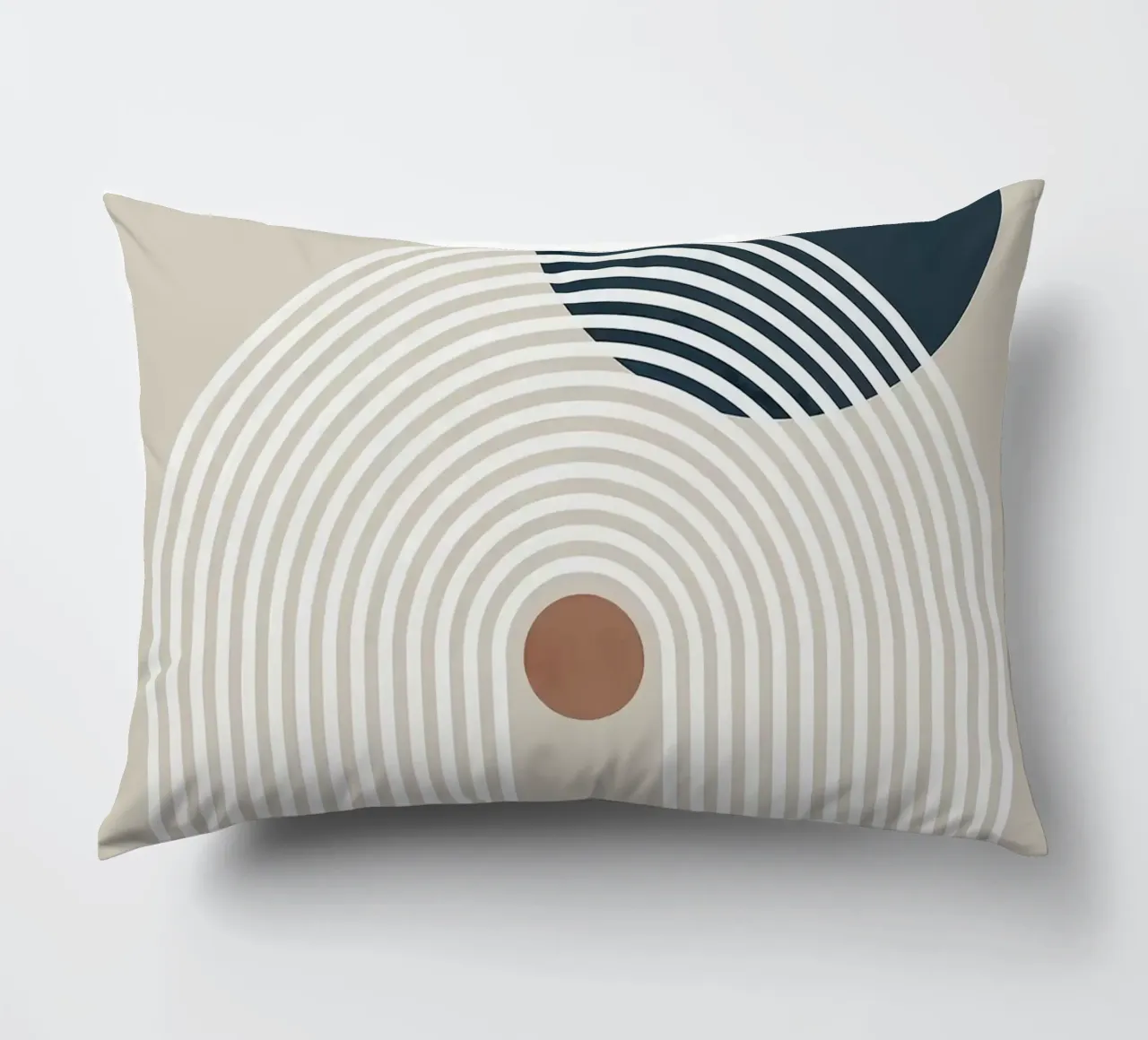 linee curve arco semicerchio cerchio scuro linee concentriche cuscino da Patrick M Gerber