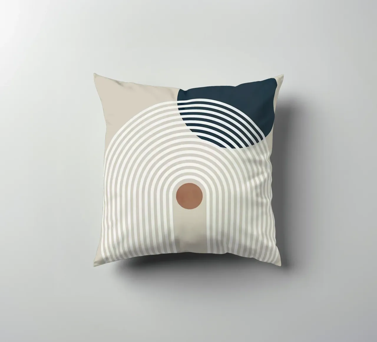 linee curve arco semicerchio cerchio scuro linee concentriche cuscino da Patrick M Gerber