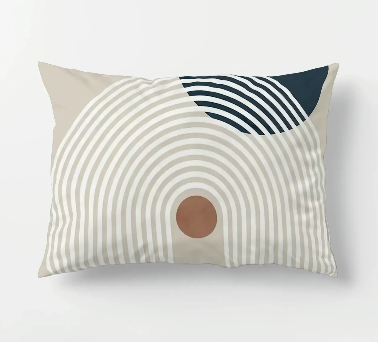 linee curve arco semicerchio cerchio scuro linee concentriche cuscino da Patrick M Gerber