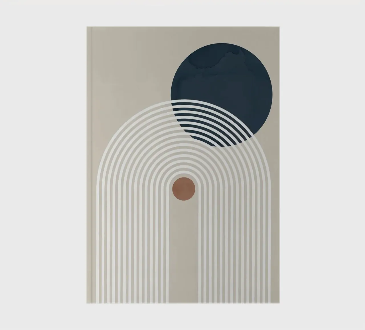 curved lines arc semicircle dark circle concentric lines notebook by Patrick M Gerber
