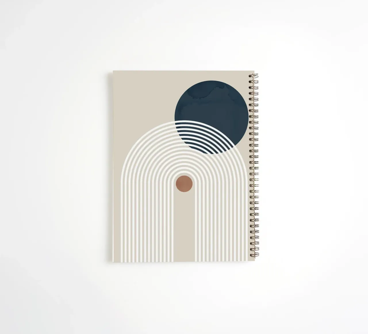 curved lines arc semicircle dark circle concentric lines spiral notebook by Patrick M Gerber