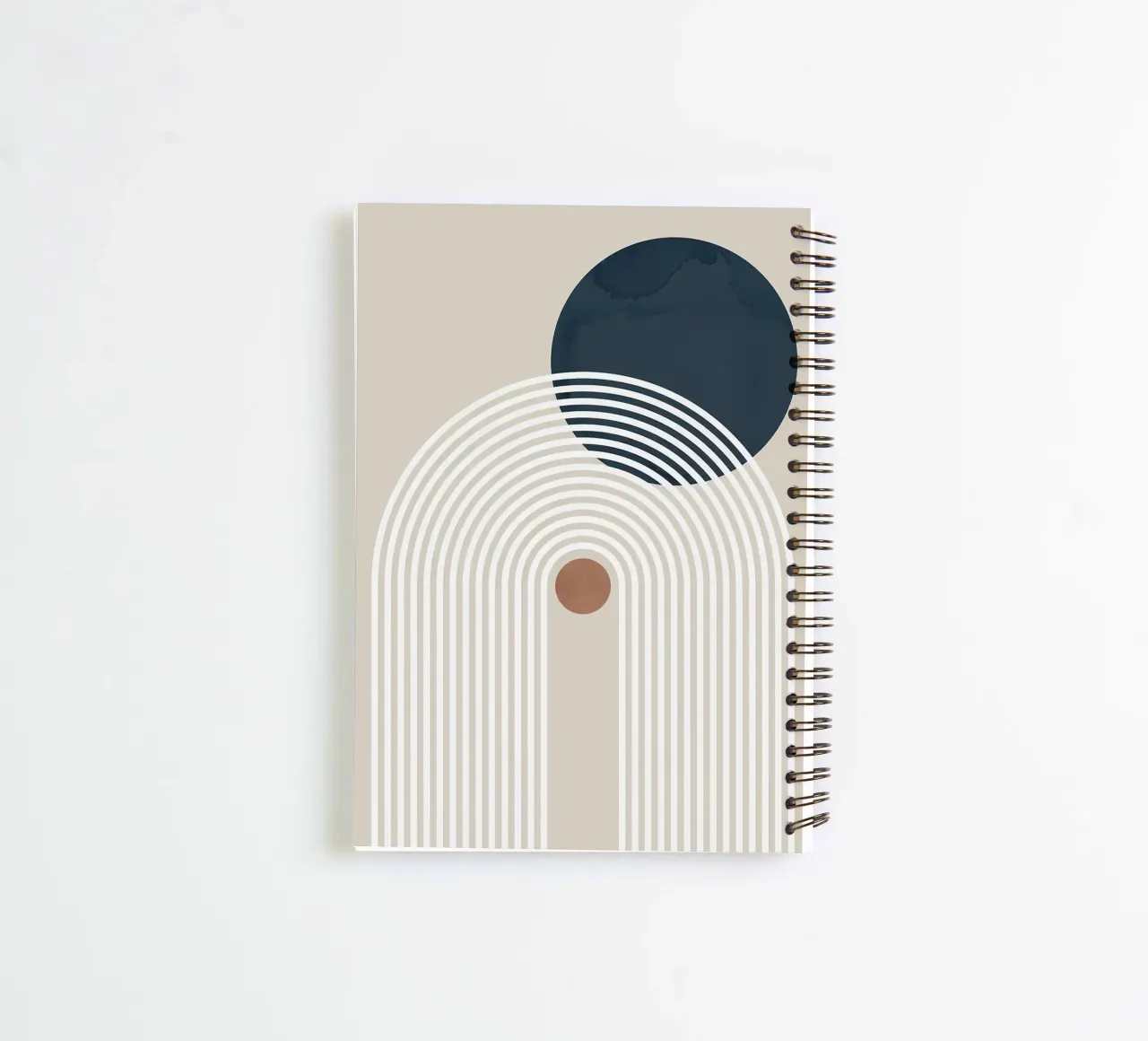 curved lines arc semicircle dark circle concentric lines spiral notebook by Patrick M Gerber
