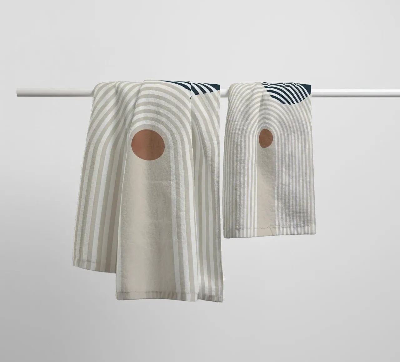 lignes courbes arc demi-cercle cercle foncé lignes concentriques serviette de bain de Patrick M Gerber