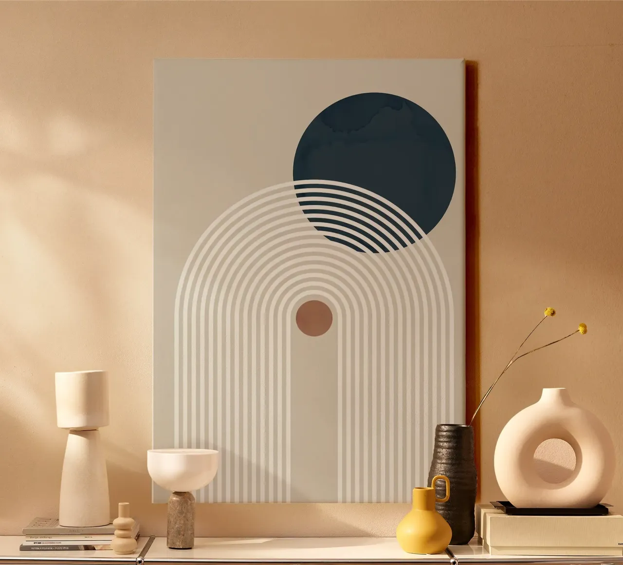 curved lines arc semicircle dark circle concentric lines canvas by Patrick M Gerber