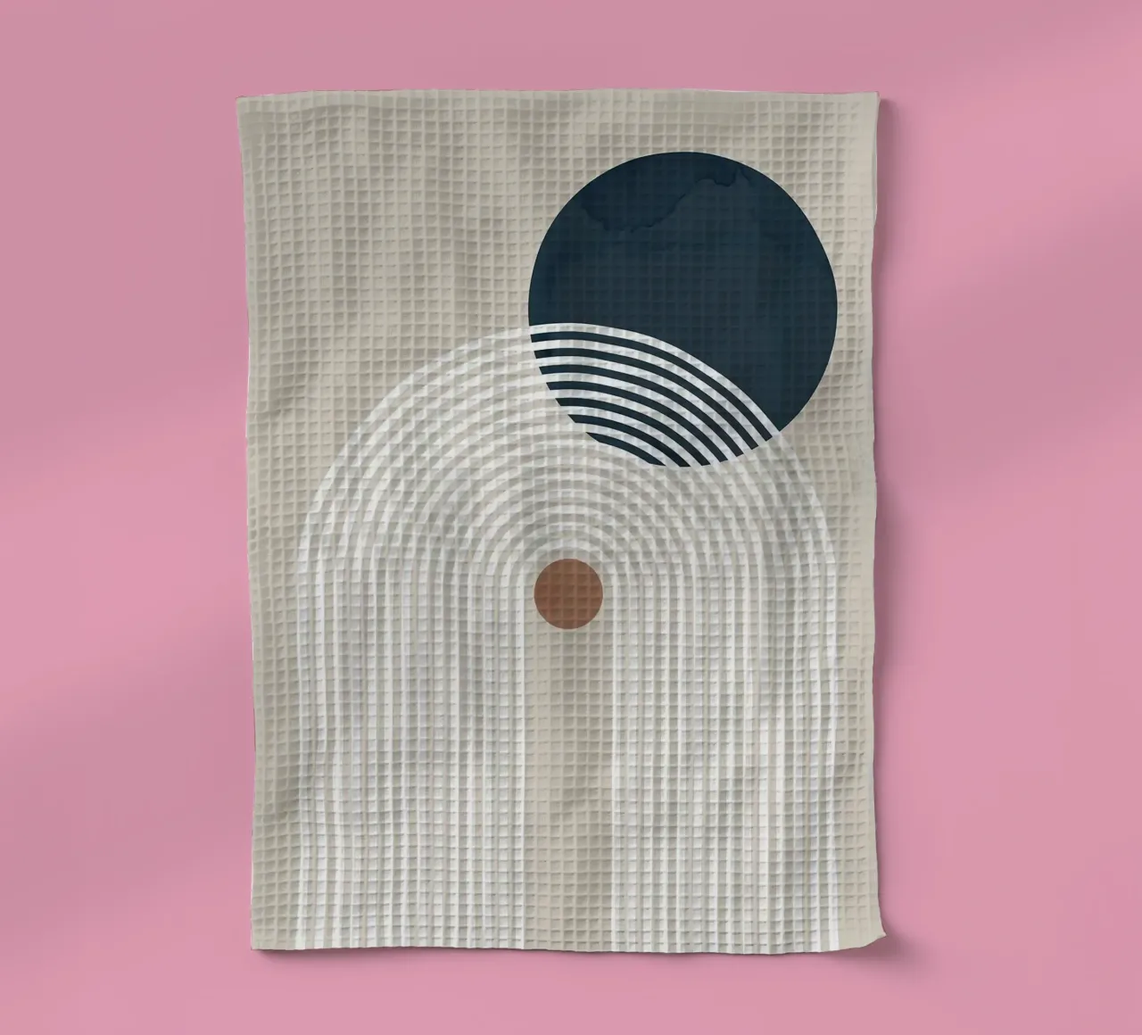 linee curve arco semicerchio cerchio scuro linee concentriche canovaccio da cucina da Patrick M Gerber