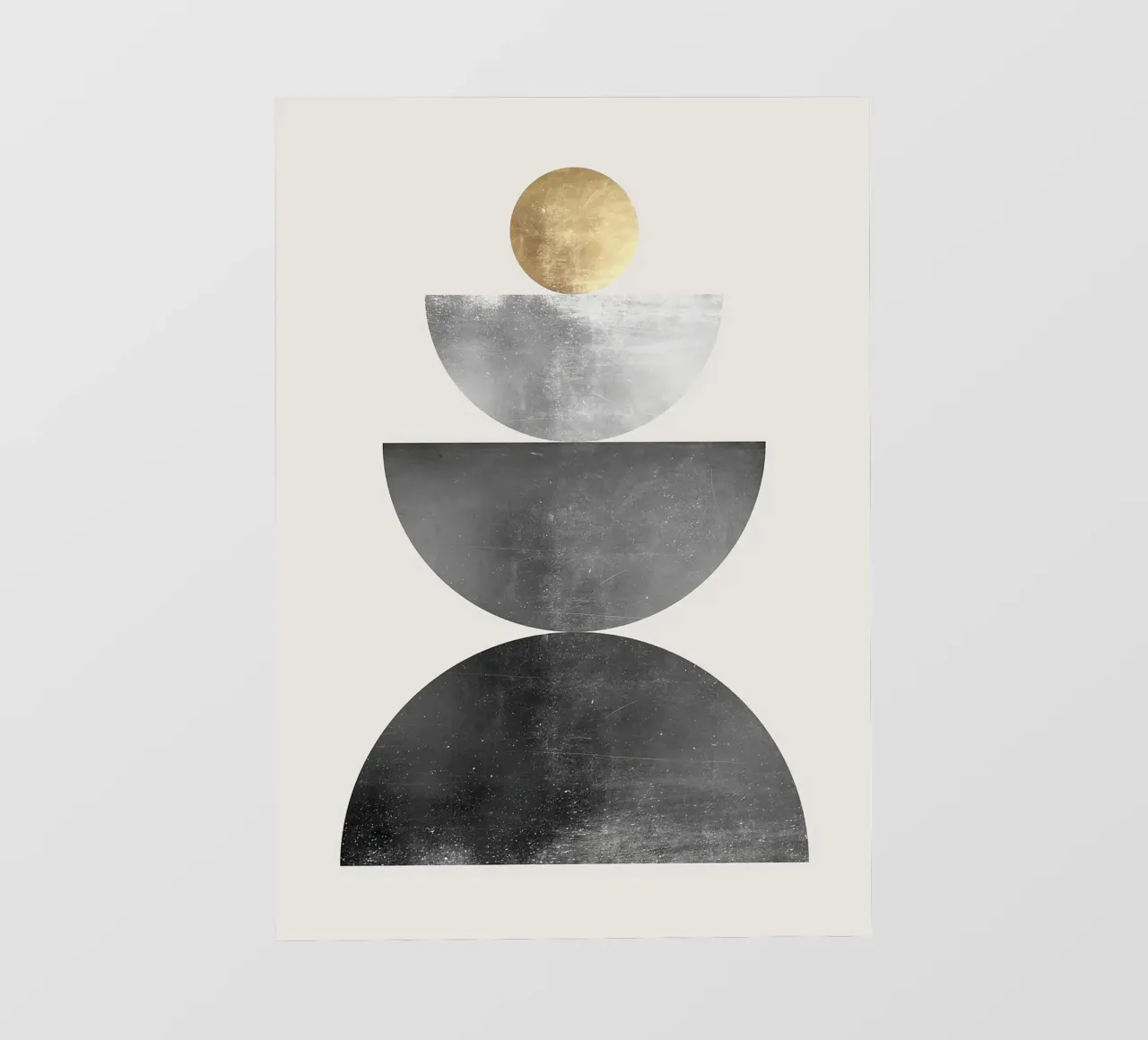 sfera d'oro semicerchi forme impilate forme geometriche pellicola backlit da Patrick M Gerber