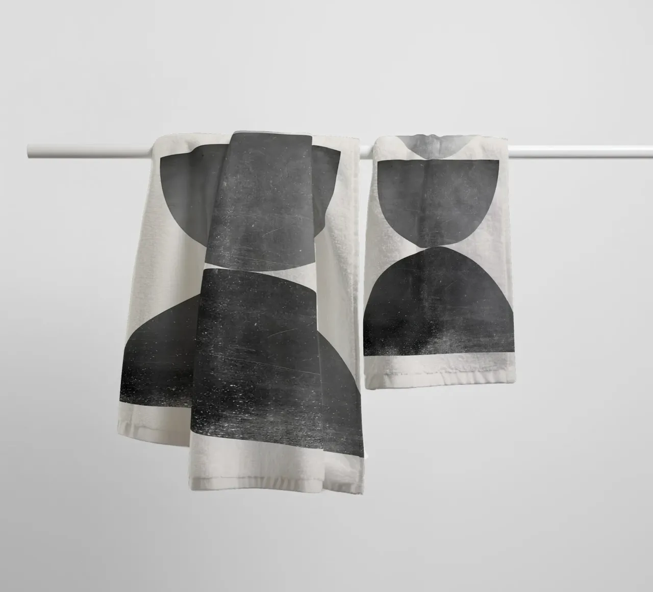 golden sphere semicircles stacked shapes geometric forms towel by Patrick M Gerber