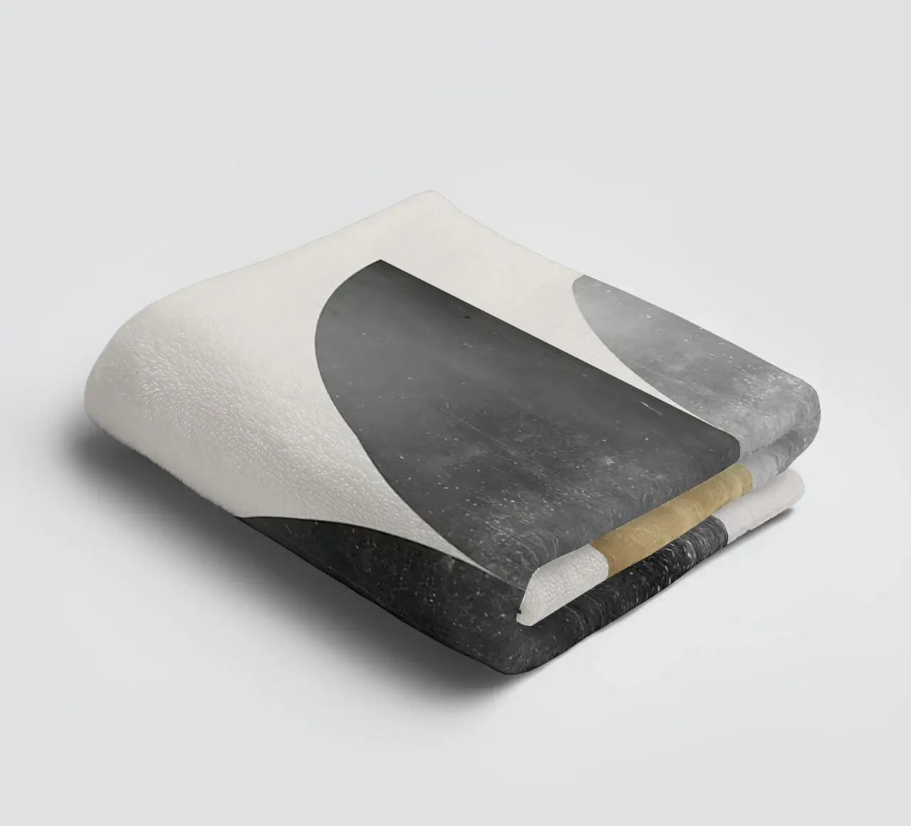 golden sphere semicircles stacked shapes geometric forms towel by Patrick M Gerber