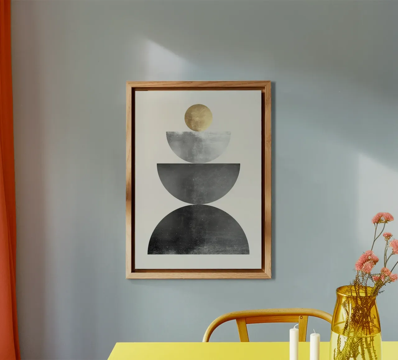 sfera d'oro semicerchi forme impilate forme geometriche alluminio dibond da Patrick M Gerber