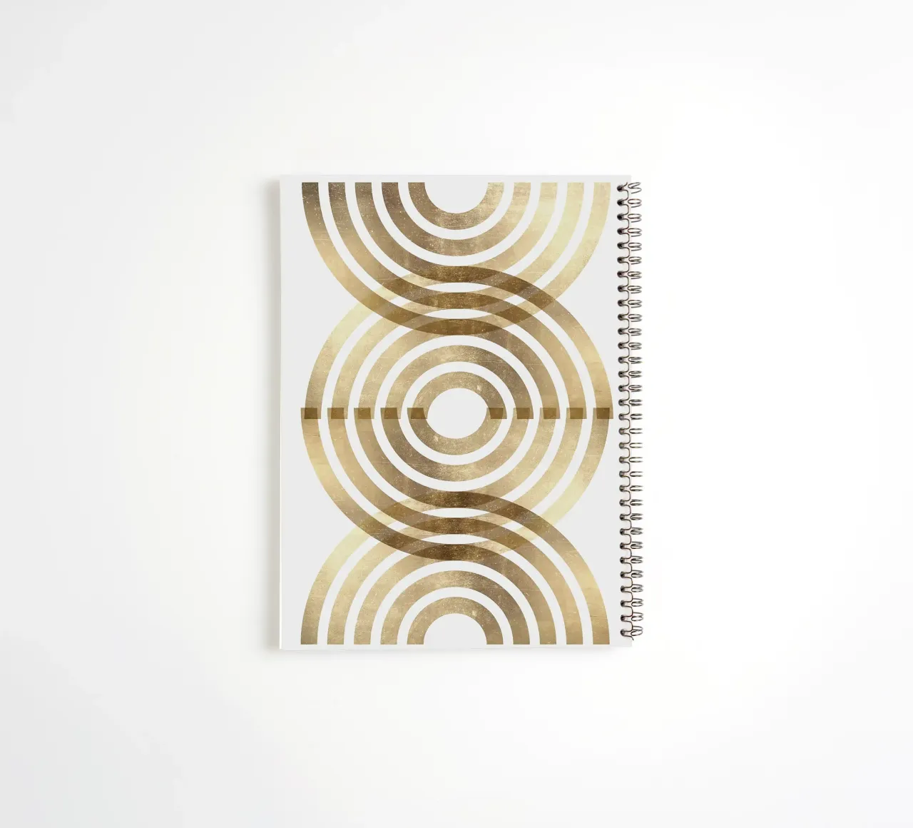 gold arches concentric circles patterns spiral notebook by Patrick M Gerber