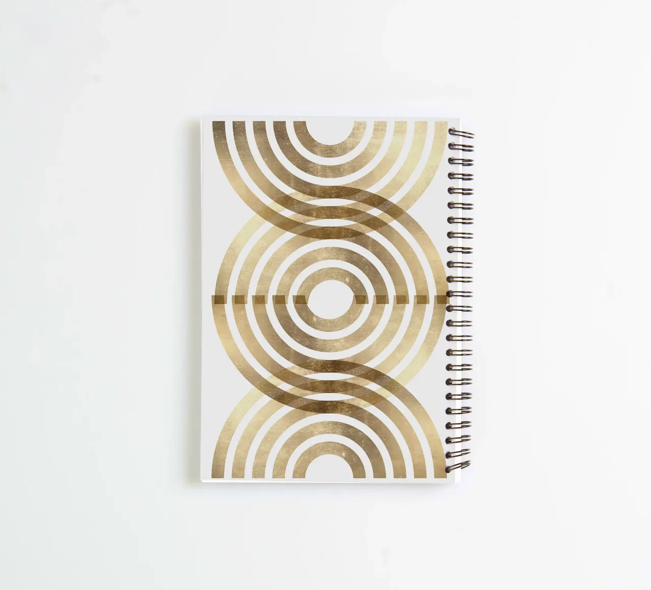 gold arches concentric circles patterns spiral notebook by Patrick M Gerber