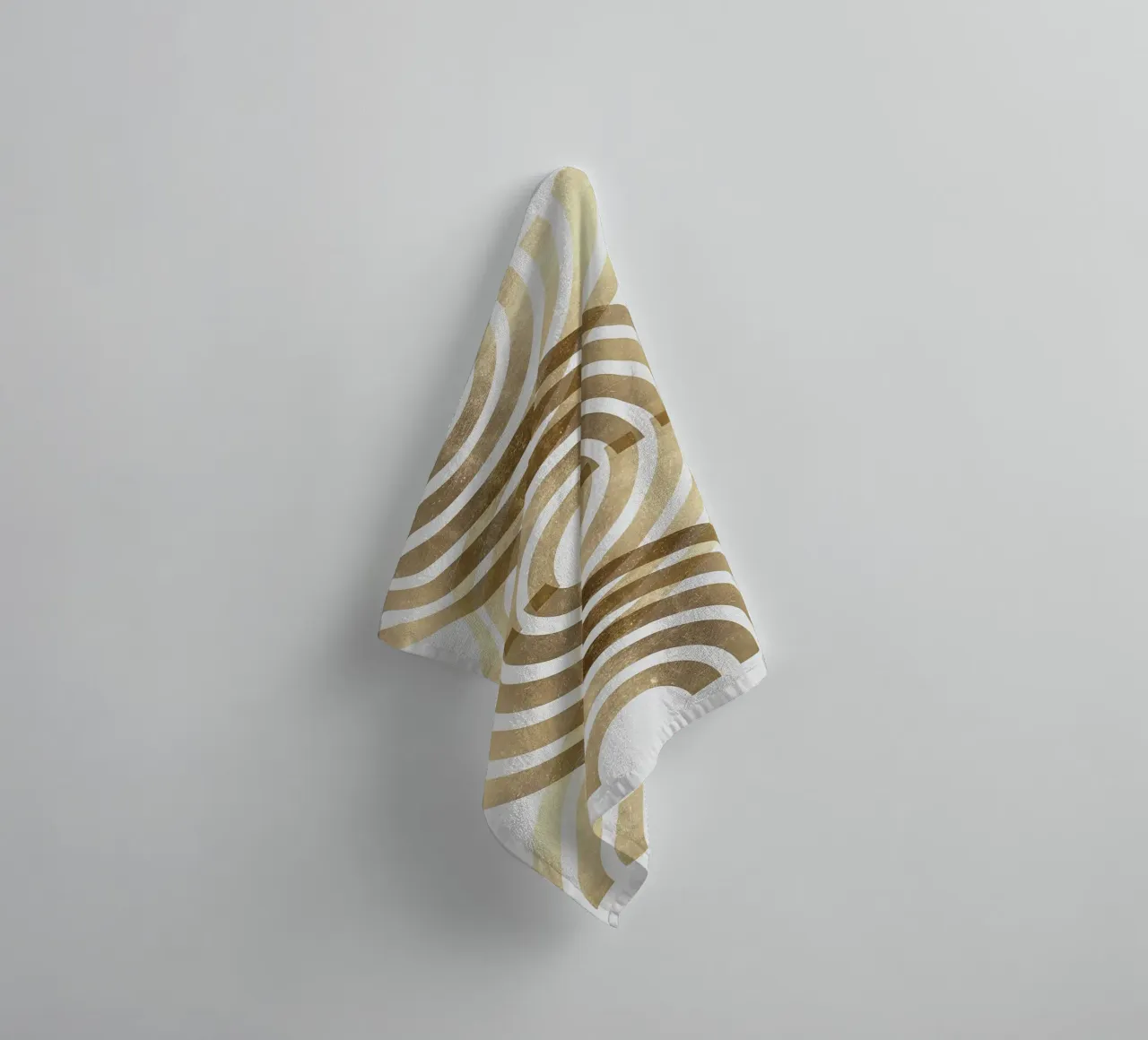 gold arches concentric circles patterns towel by Patrick M Gerber