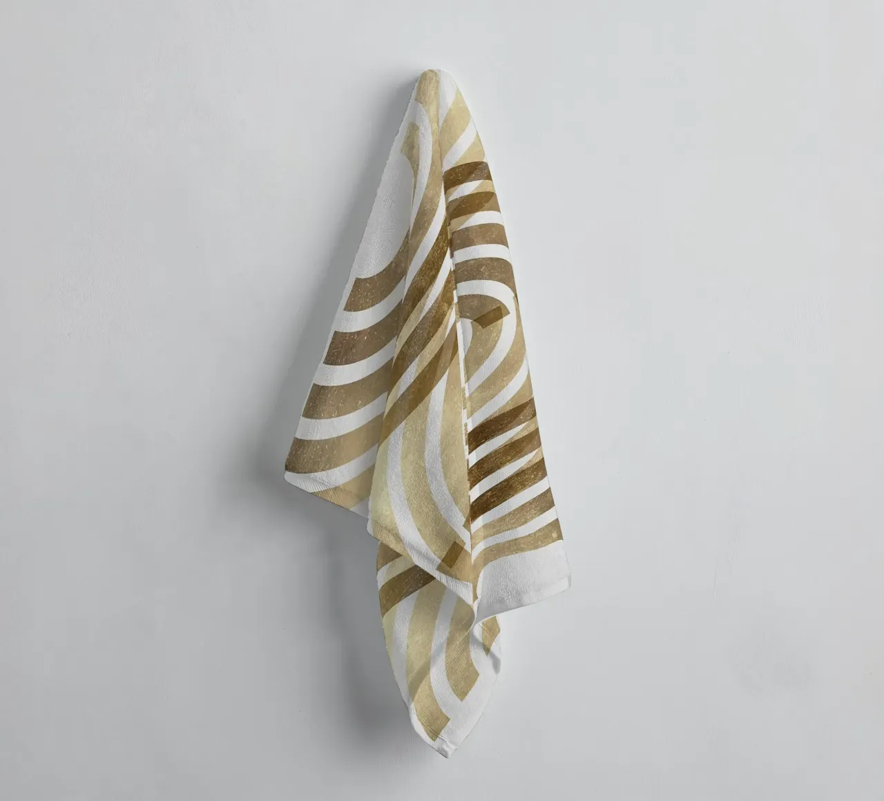 gold arches concentric circles patterns towel by Patrick M Gerber