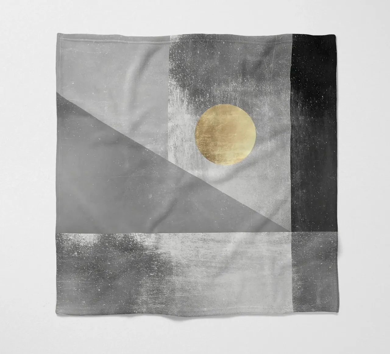 geometric shapes circles rectangles triangles fleece blanket by Patrick M Gerber