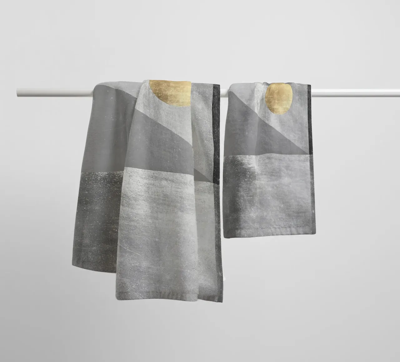 geometric shapes circles rectangles triangles towel by Patrick M Gerber