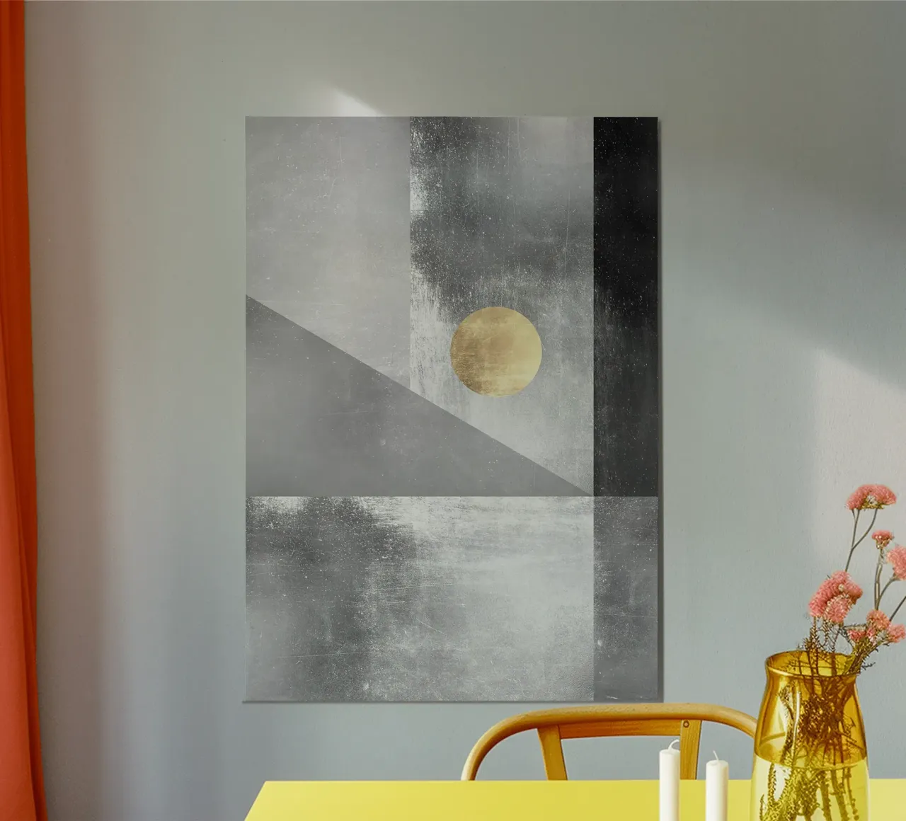 forme geometriche cerchi rettangoli triangoli poster con telaio in legno da Patrick M Gerber